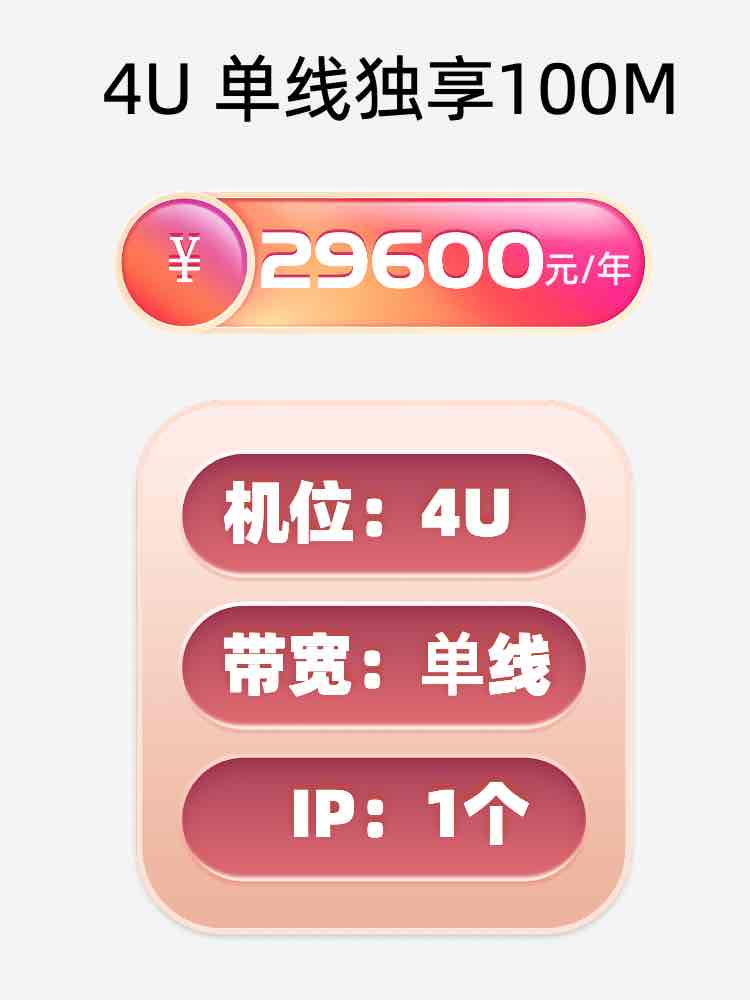 湖州单线100M服务器托管价格